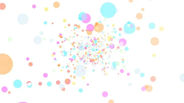 Light Multicolor Background Bubbles Modern Abstract Illustration Colorful Random Forms — 图库照片