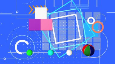 colorful abstract geometric shapes and lines