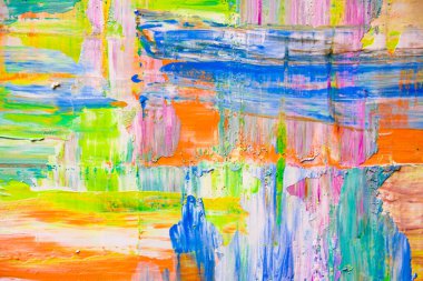 abstract art background of acrylic drawings. self-made fragment of old-fashioned, multi-colored tones