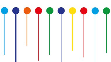 background with colorful circles and lines