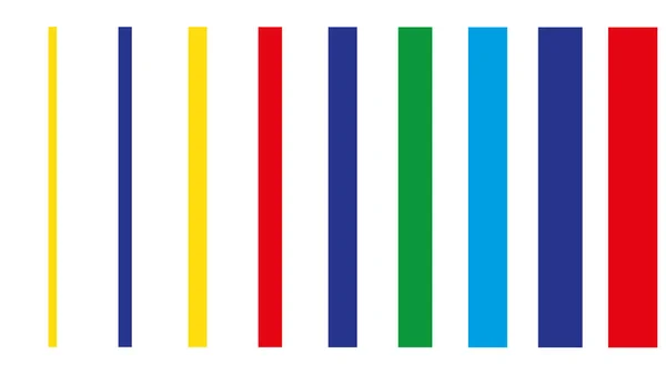 Beyaz Arkaplanda Renkli Çizgiler — Stok fotoğraf