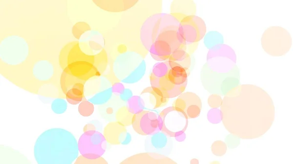 Multicolored Translucent Spheres Light Background Bright Colorful Circles Spots — 图库照片