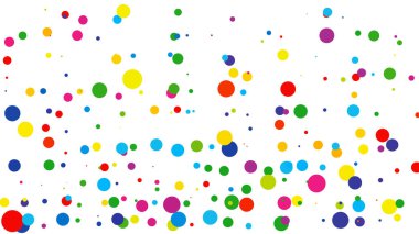 Beyaz arkaplanda çok renkli konfeti.