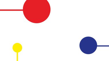 Beyaz arkaplanda renkli çemberler