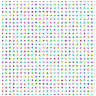 abstract colorful pattern of dots on white background