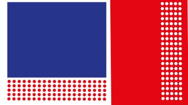 Beyaz arkaplanda çeşitli boyut ve renklerde kare şekil