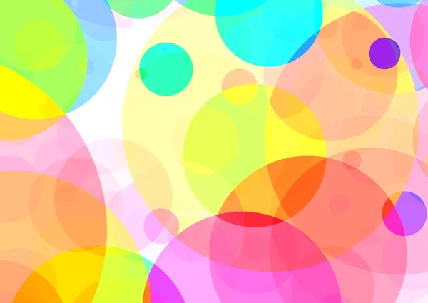 Mehrfarbige Transluzente Kreise Auf Weißem Hintergrund — Stockfoto