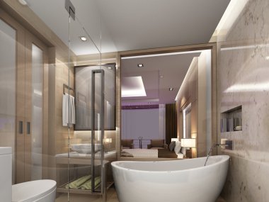 banyo iç, 3d render