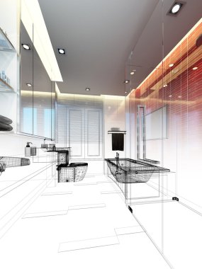 banyo iç tasarım kroki