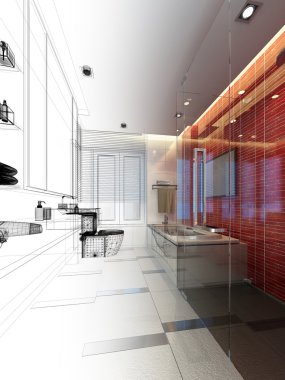 banyo iç tasarım kroki