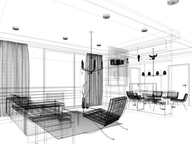 iç yaşam tasarım kroki