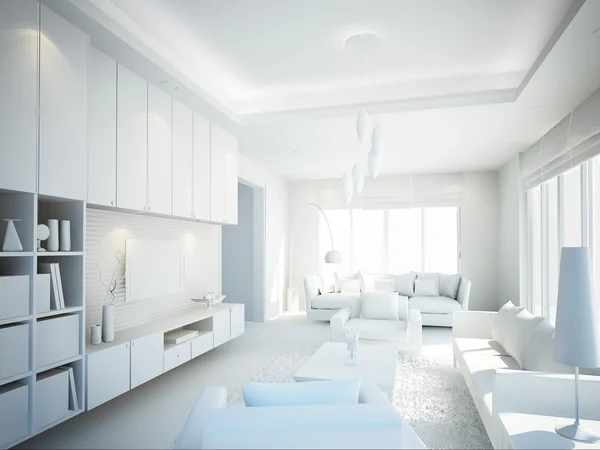 3d render of interior living — Stock Photo, Image