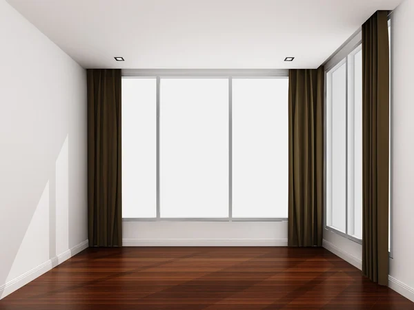 Prázdné bílé místnosti ráno — Stock fotografie