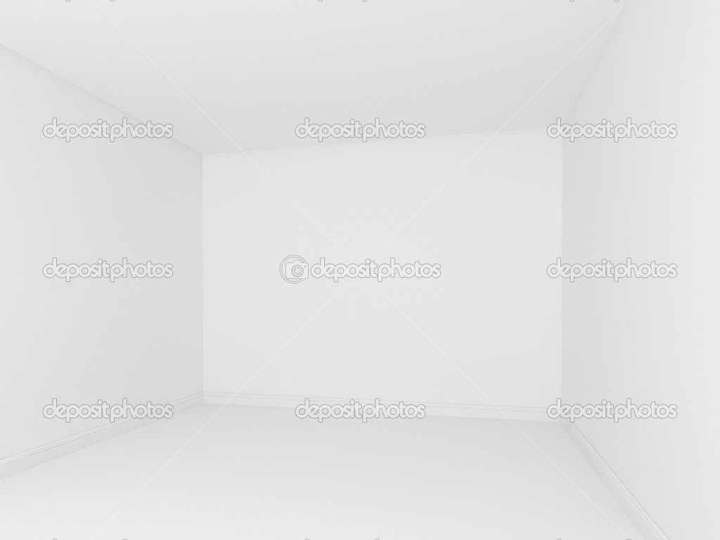 White wall,empty room,3d interior