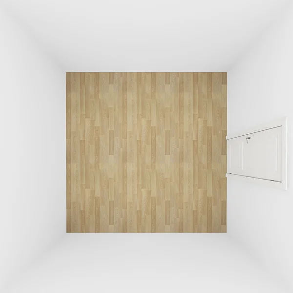 White wall empty room on top view,3d interior — Stock Photo, Image