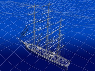 okyanus Çince önemsiz 3D tel kafes