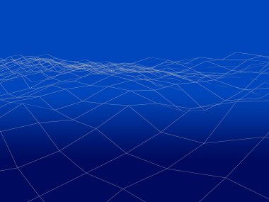 3D tel çerçeve kontur girdap