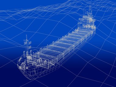 okyanus, okyanus gemisi, 3D tel kafes