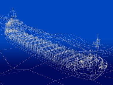 okyanus, okyanus gemisi, 3D tel kafes