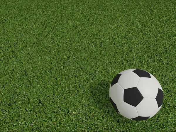 Futebol ou futebol no campo de futebol, 3d — Fotografia de Stock