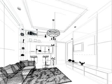 iç yaşam tasarım kroki