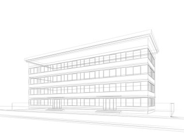 Bina soyut kroki tasarımı