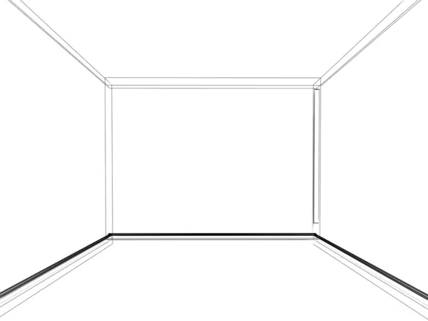 Abstract sketch design of interior empty room — Stock Photo © yaryhee ...