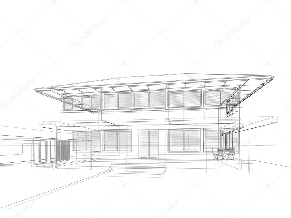 Sketch design of house