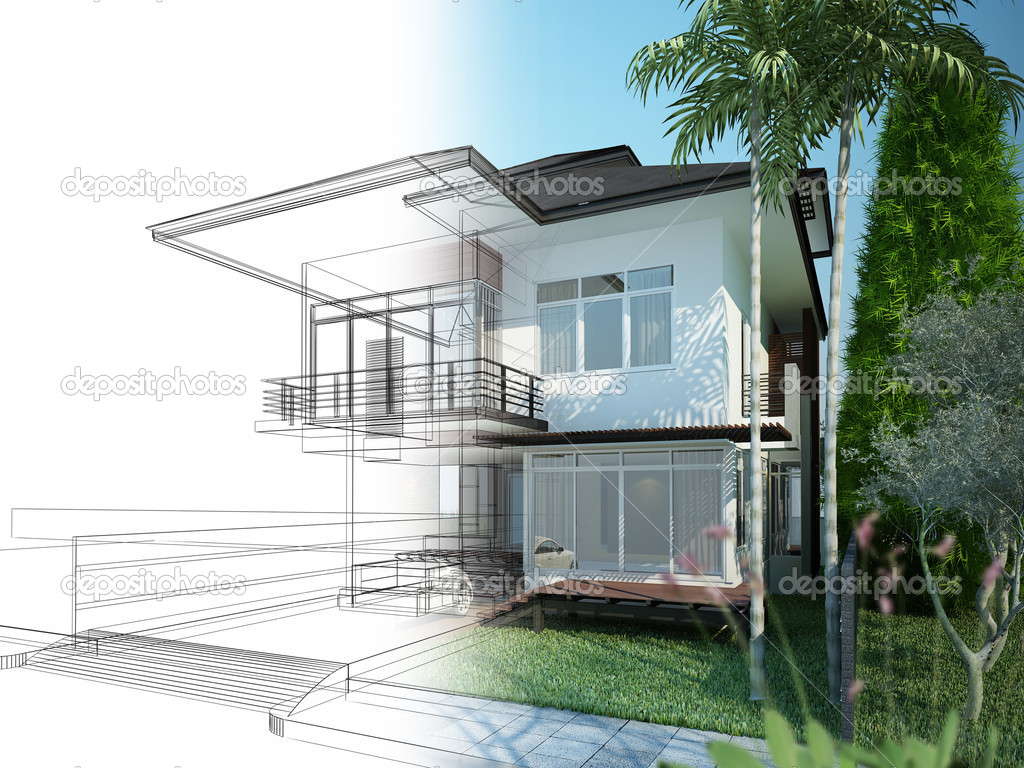 Sketch design of house