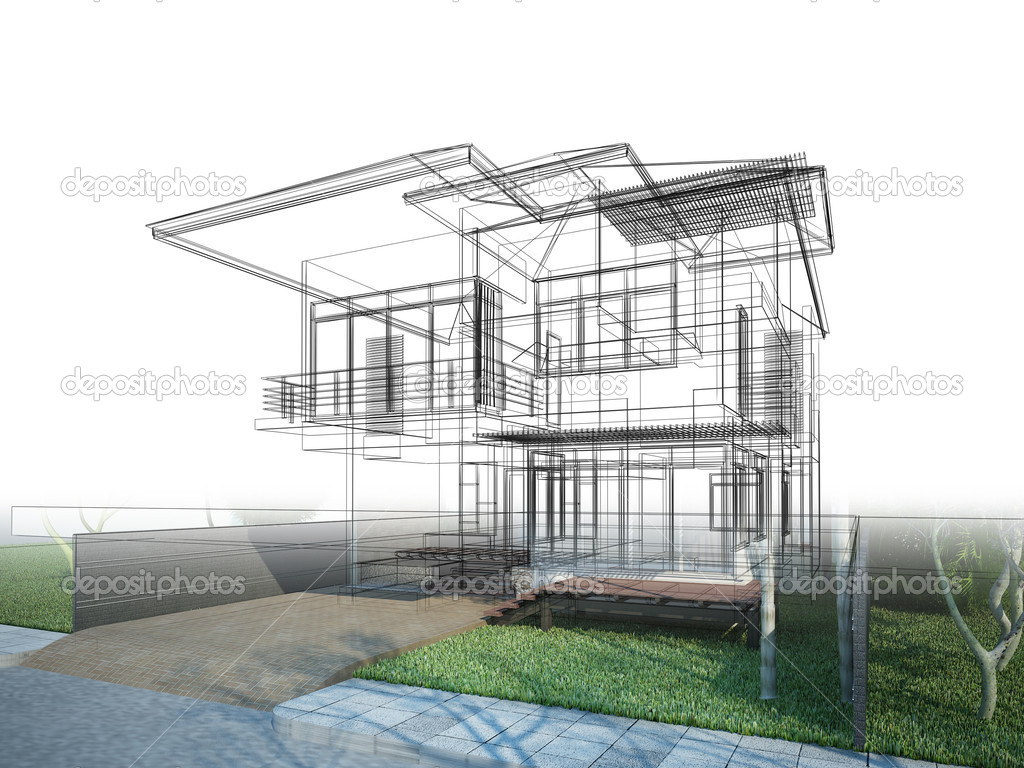 Sketch design of house