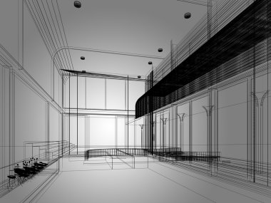 iç Hall, tel çerçeve tasarım kroki