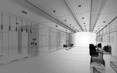 iç Hall, tel çerçeve tasarım kroki