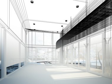 iç Hall, tel çerçeve tasarım kroki