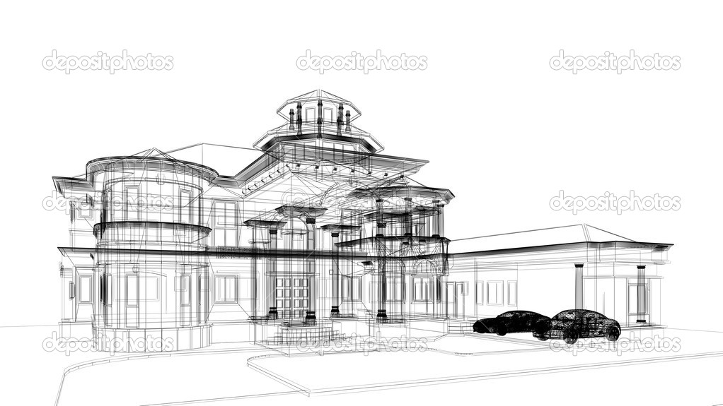 Sketch design of house