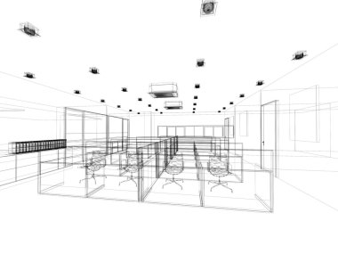 iç Hall, tel çerçeve tasarım kroki