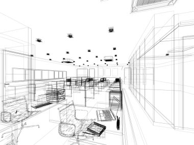 iç Hall, tel çerçeve tasarım kroki