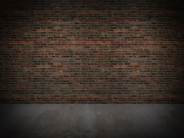 Old brick wall and concrete floor,3d — Stock Photo, Image