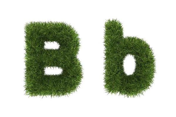 Травяные буквы, верхний и нижний регистр — стоковое фото