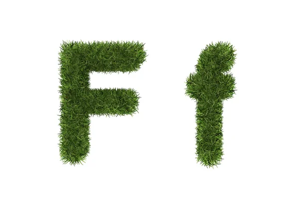 Grass letters, upper and lowercase — Stock Photo, Image