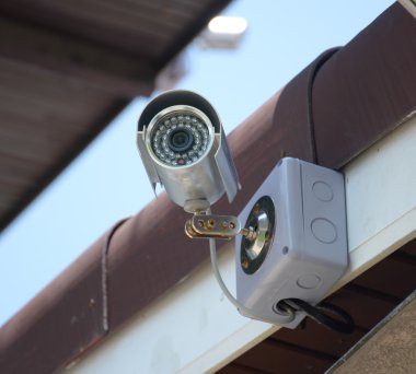 Gümüş güvenlik kamera veya cctv ev