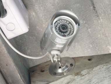 Gümüş güvenlik kamera veya cctv ev