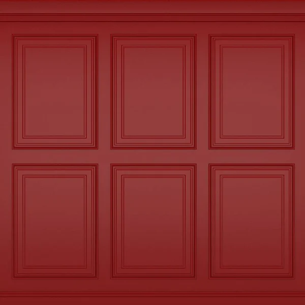Klasyczne Czerwone Ściany Render — Zdjęcie stockowe