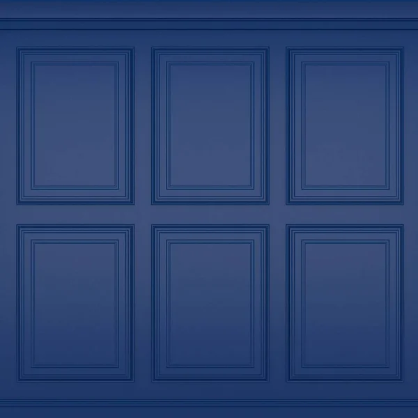Klasyczne Niebieskie Ściany Render — Zdjęcie stockowe