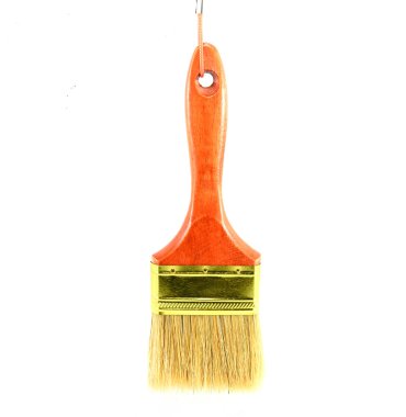 Beyaz arkaplanda izole edilmiş boya fırçası