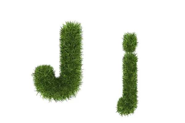 Grass letters, upper and lowercase — Stock Photo, Image