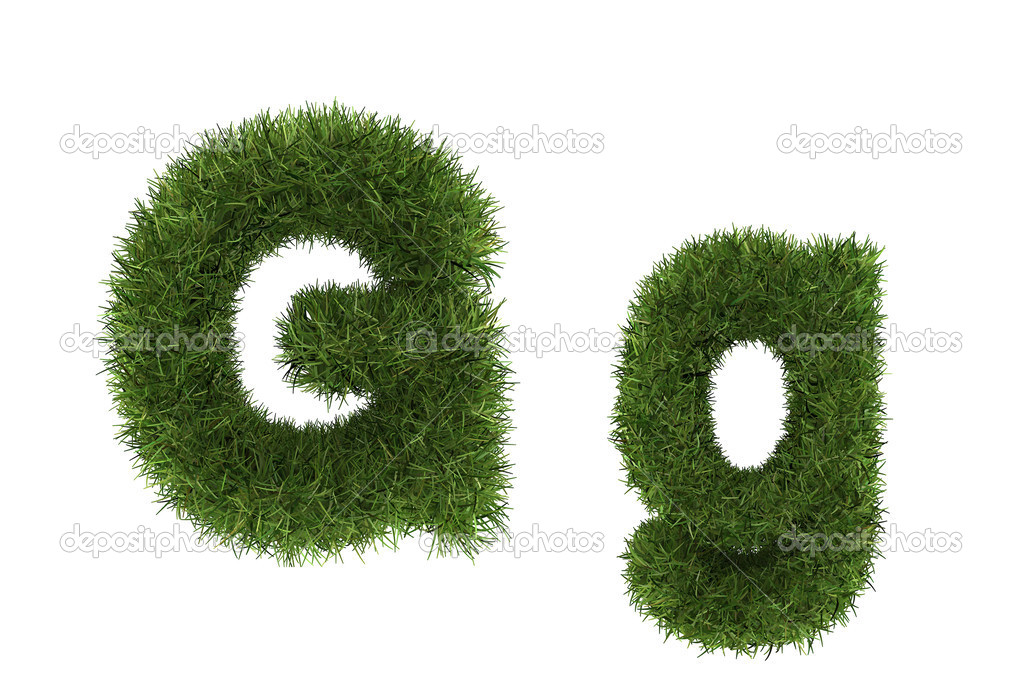 Grass letters, upper and lowercase
