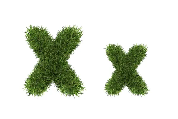 Grass letters, upper and lowercase — Stock Photo, Image