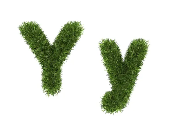 Grass letters, upper and lowercase — Stock Photo, Image