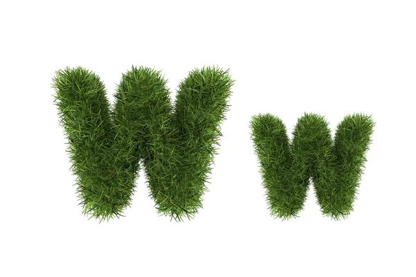 Grass letters, upper and lowercase — Stock Photo, Image