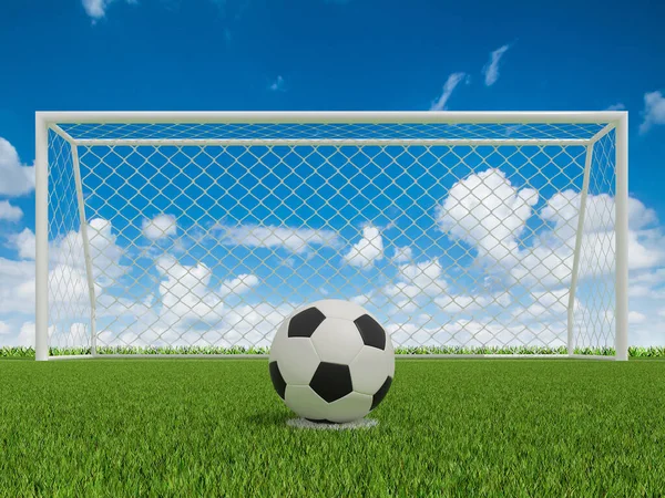 Fotbollsmatch Fotbollsplan Konvertering — Stockfoto